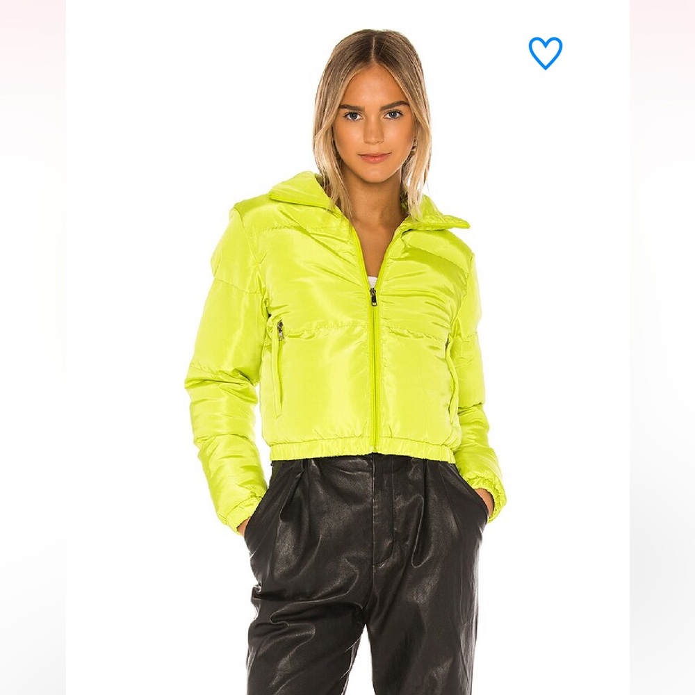 Superdown Vibrant Lime Puffer Jacket